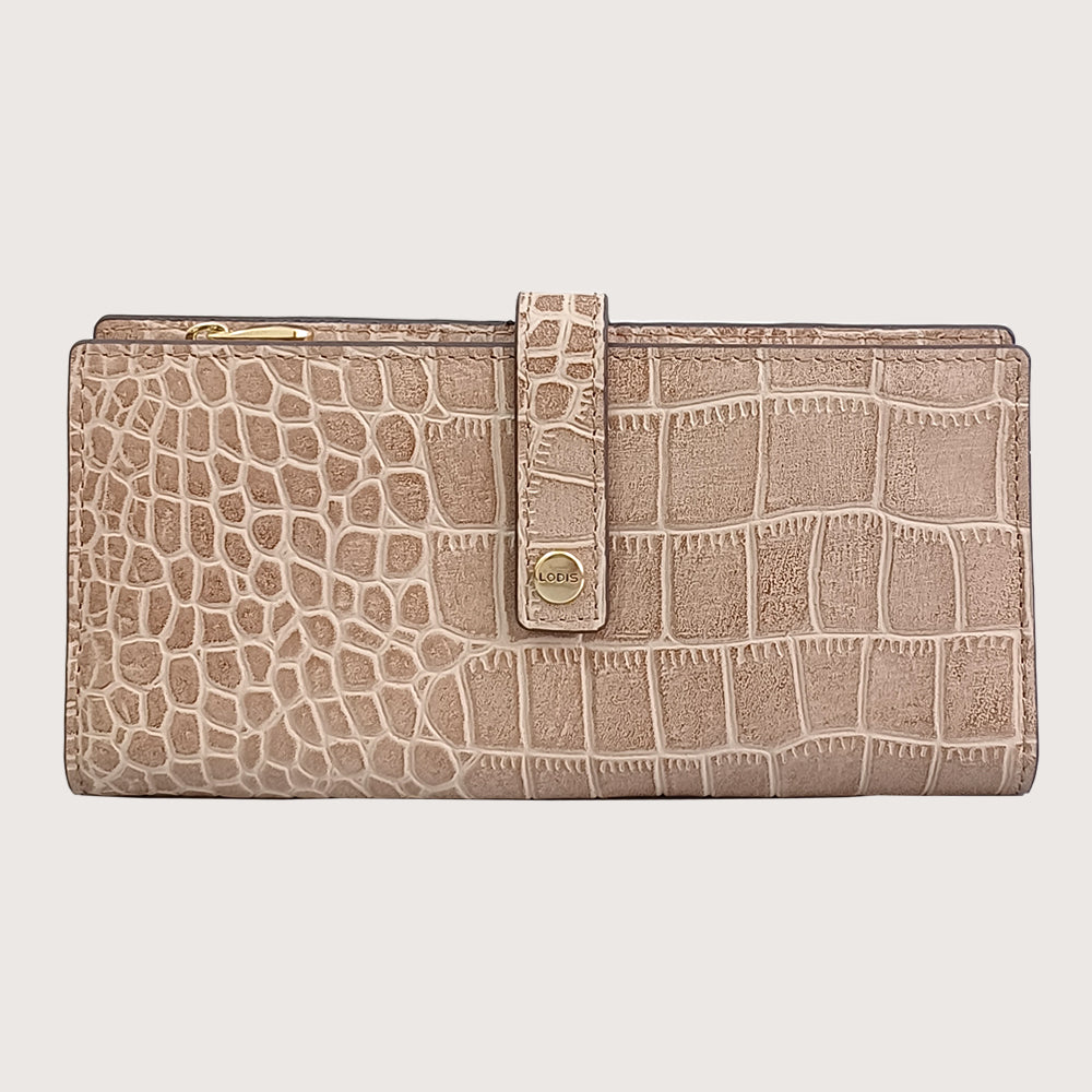 Caroline Large Flap ID Wallet (Croco)