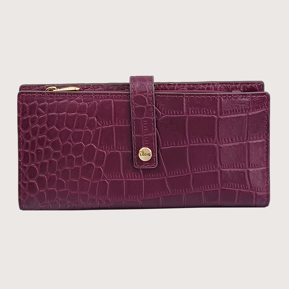 Caroline Large Flap ID Wallet (Croco)