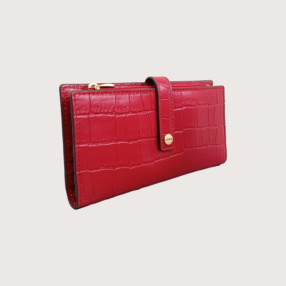 Caroline Large Flap ID Wallet (Croco)