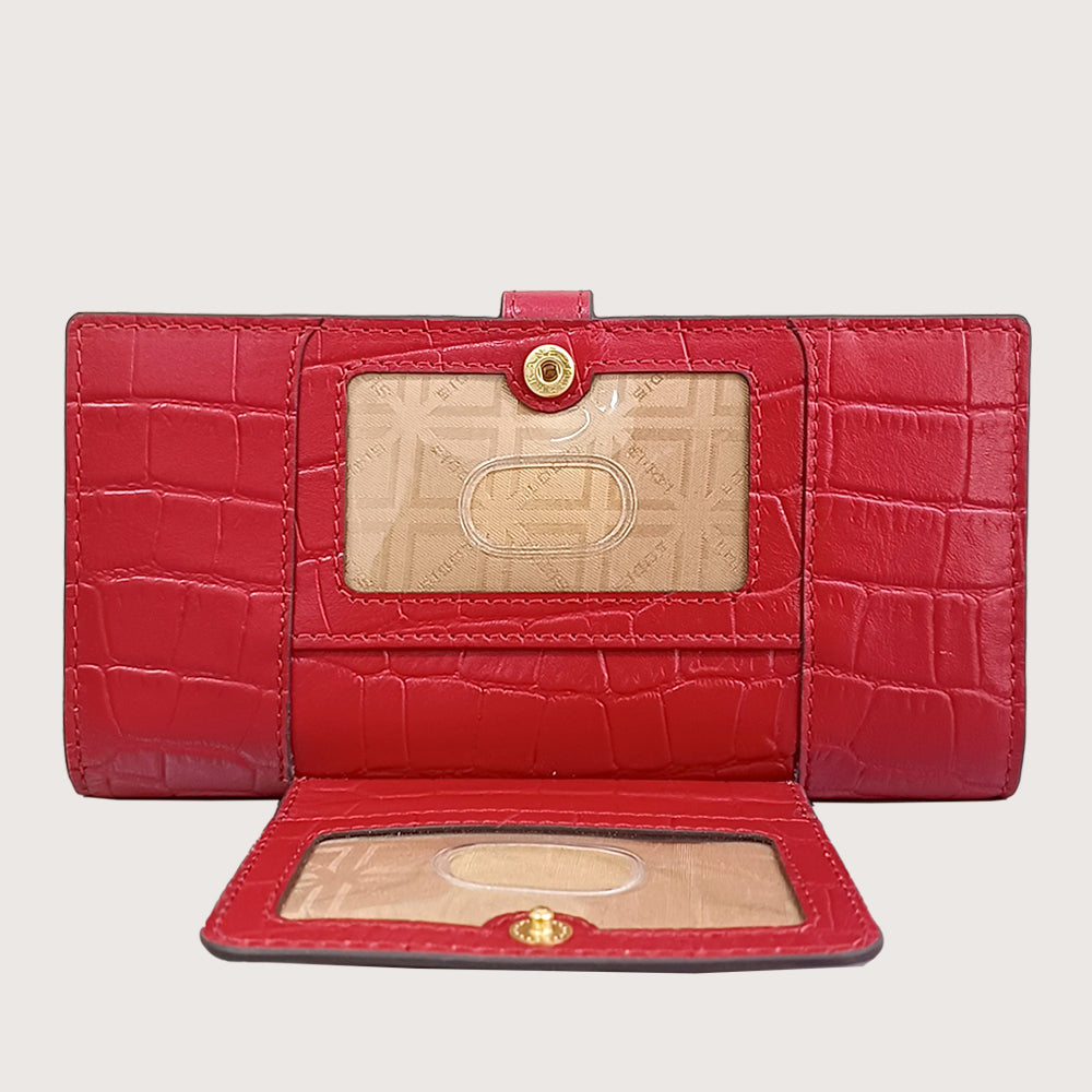 Caroline Large Flap ID Wallet (Croco)