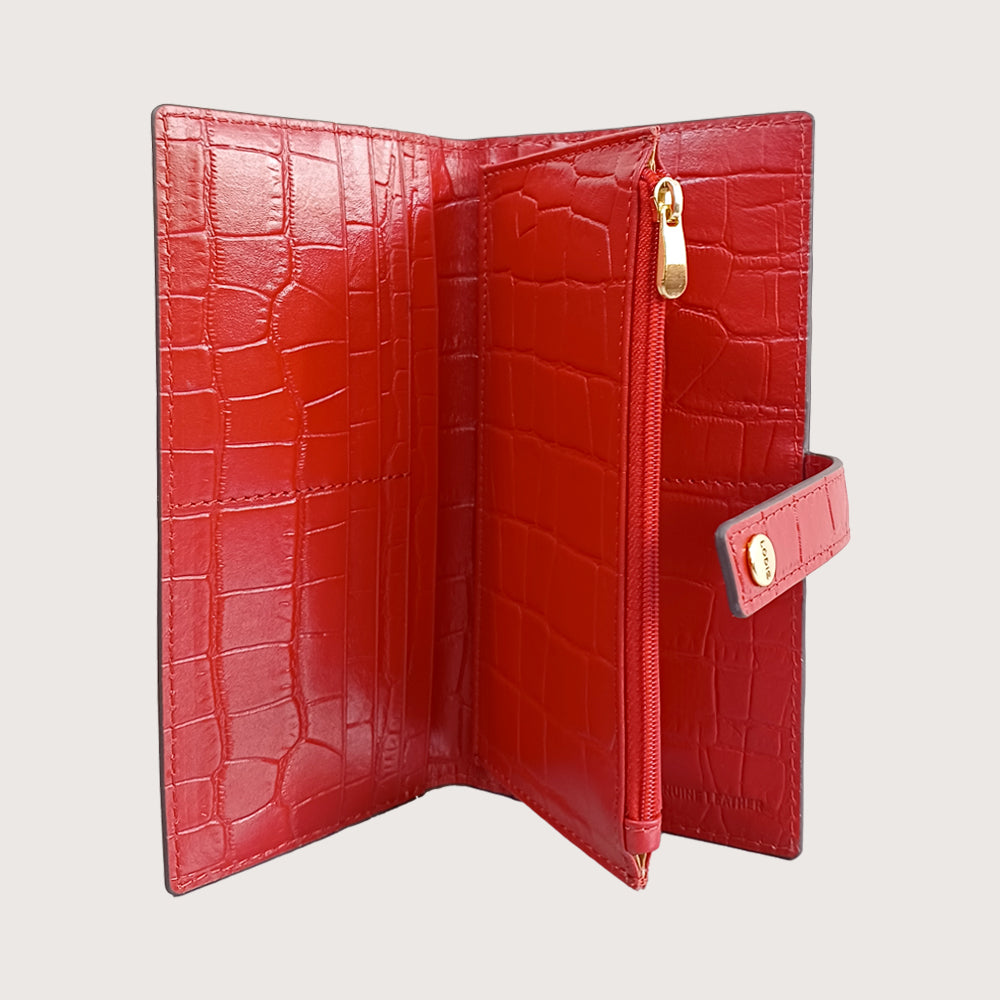 Caroline Large Flap ID Wallet (Croco)